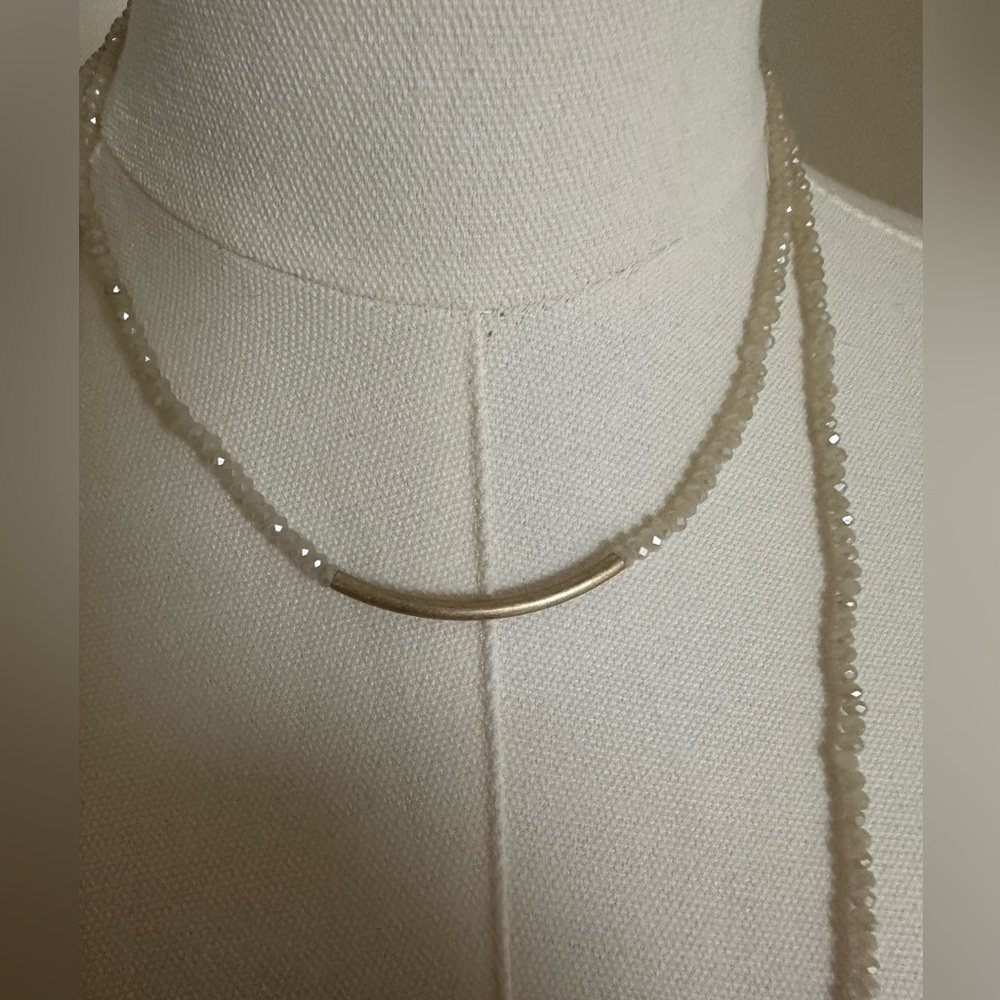 Beaded Necklace with Metal Embellishmemt - Picture 3 of 6